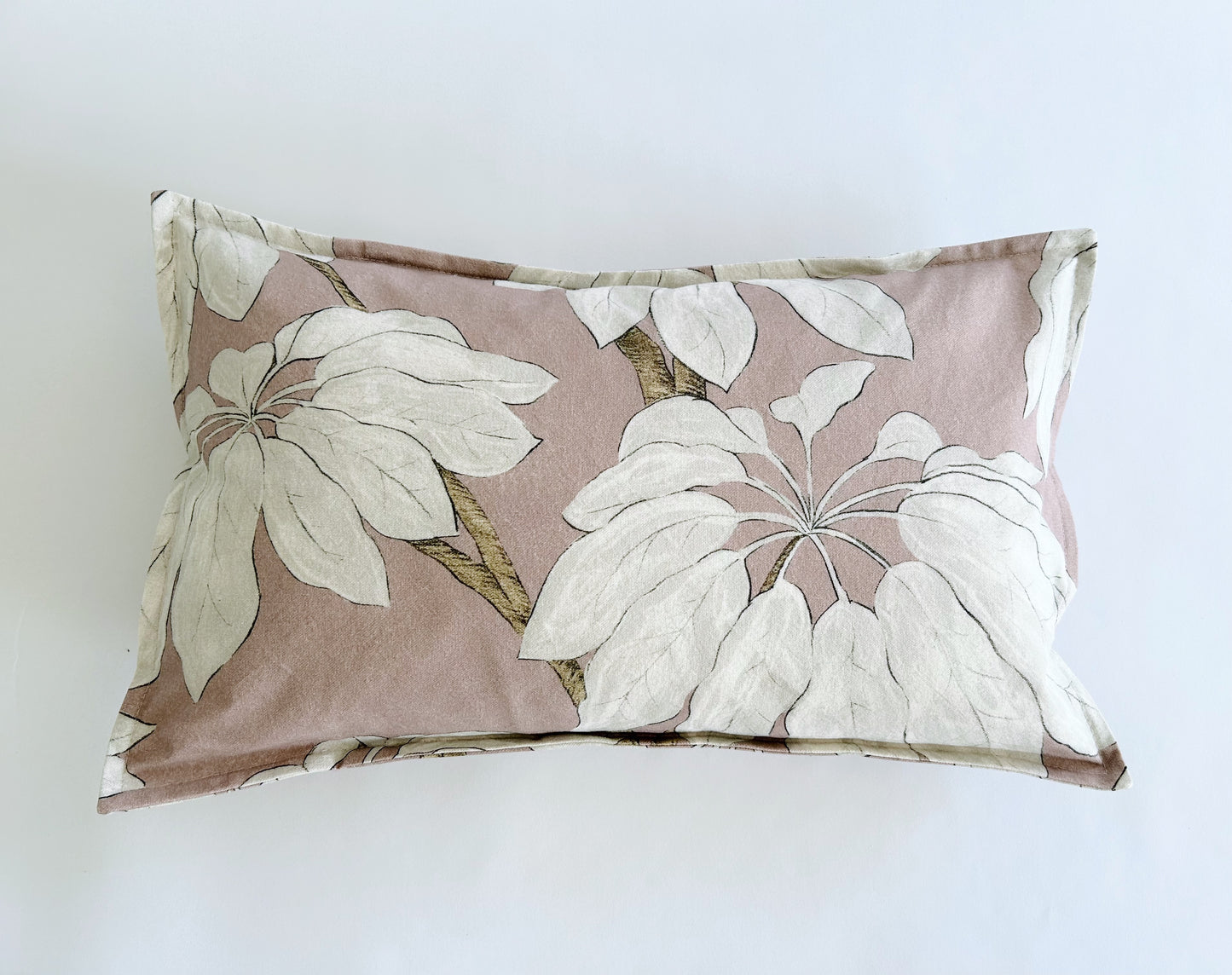 recycled cotton cushion in large flower rose