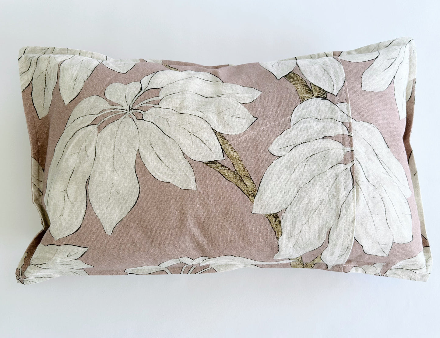 recycled cotton cushion in large flower rose