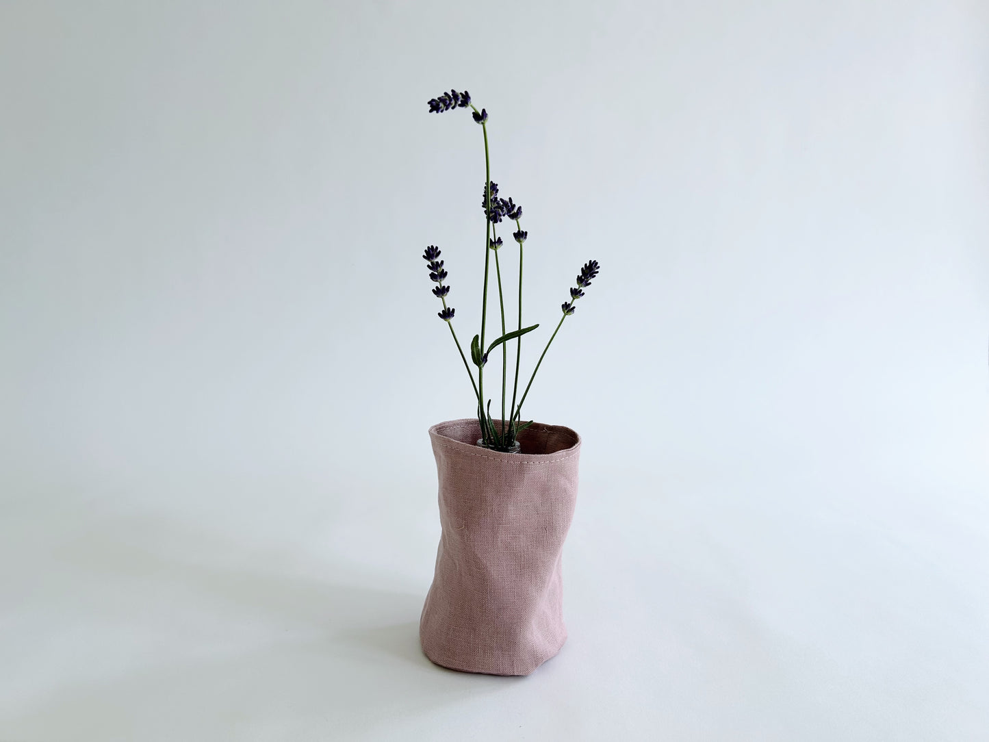 pure linen posy pot in rose