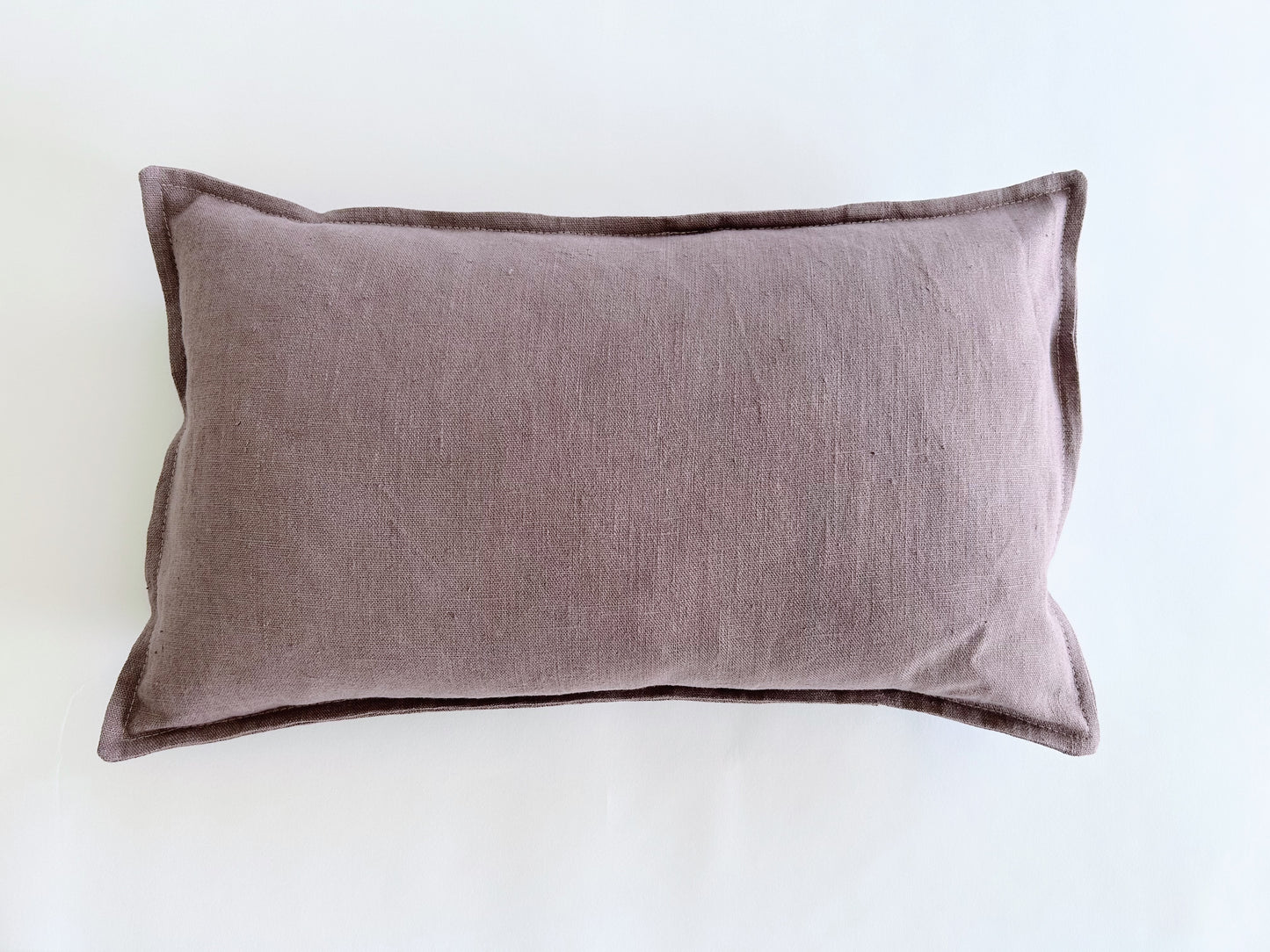 pure linen cushion in lilac