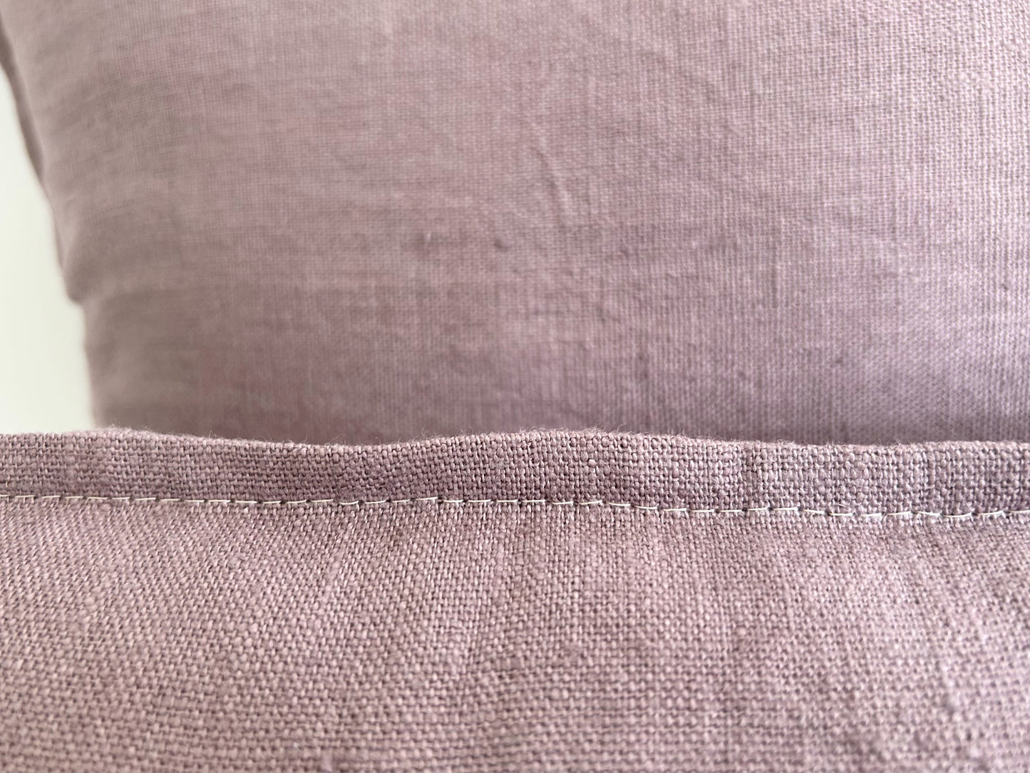 pure linen cushion in lilac