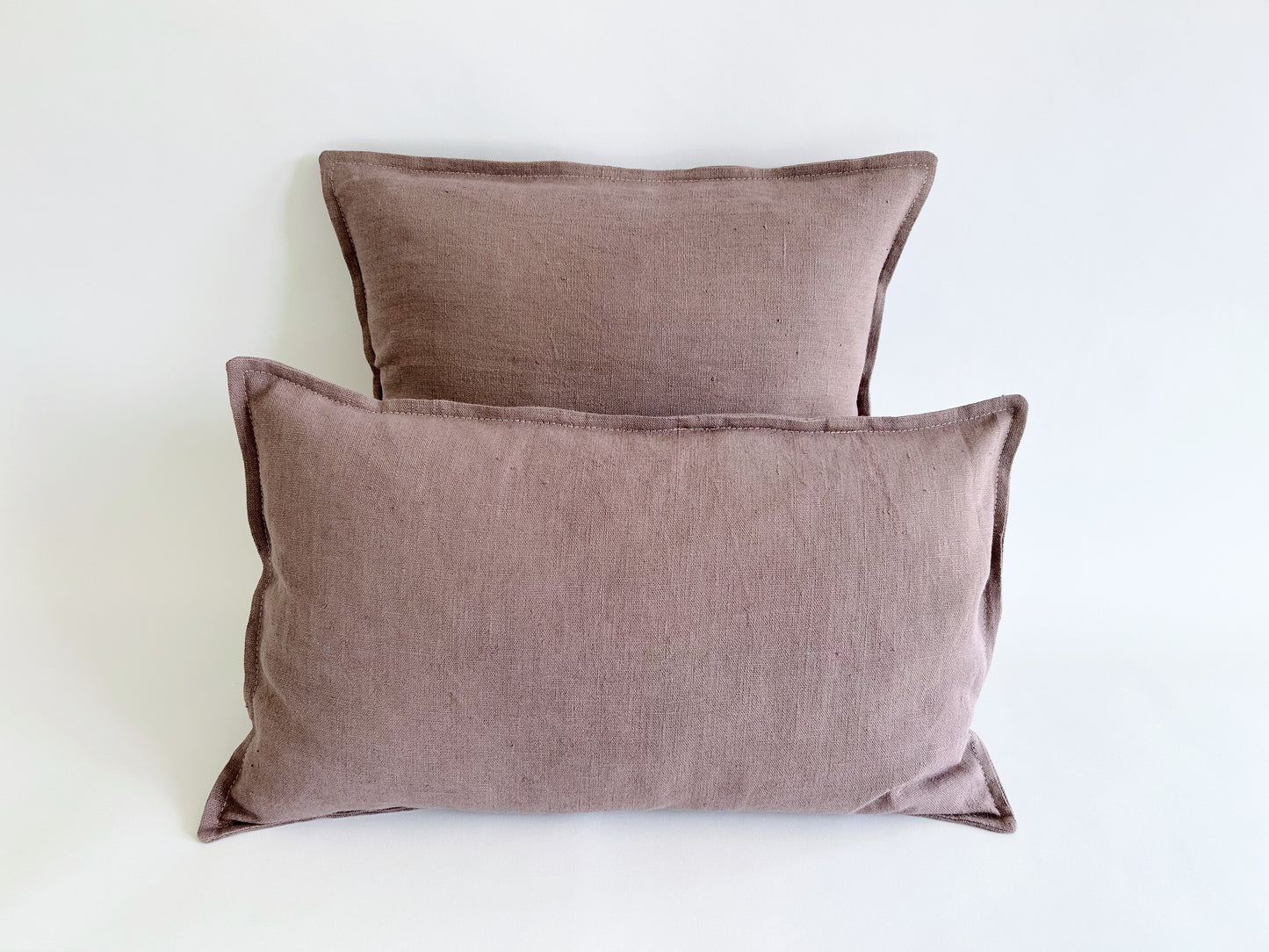 pure linen cushion in lilac