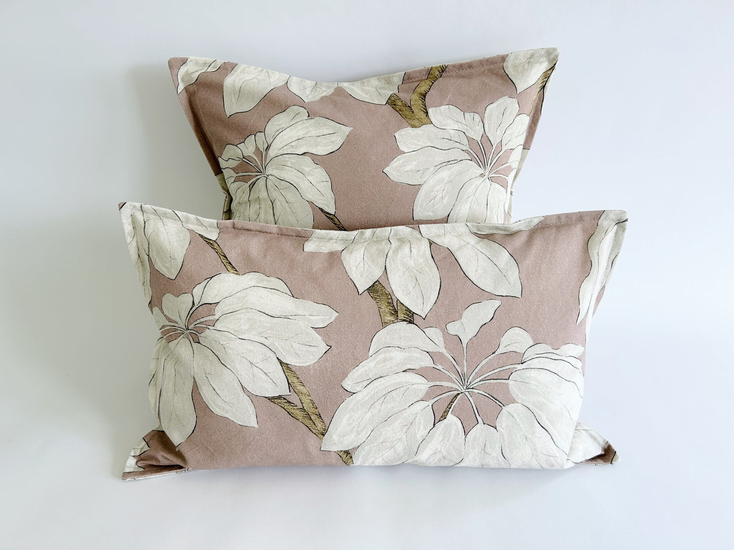 recycled cotton cushion in large flower rose