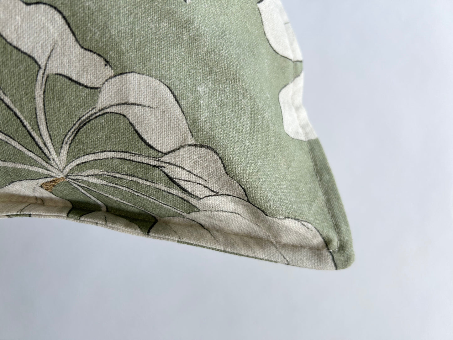 recycled cotton cushion in large flower sage