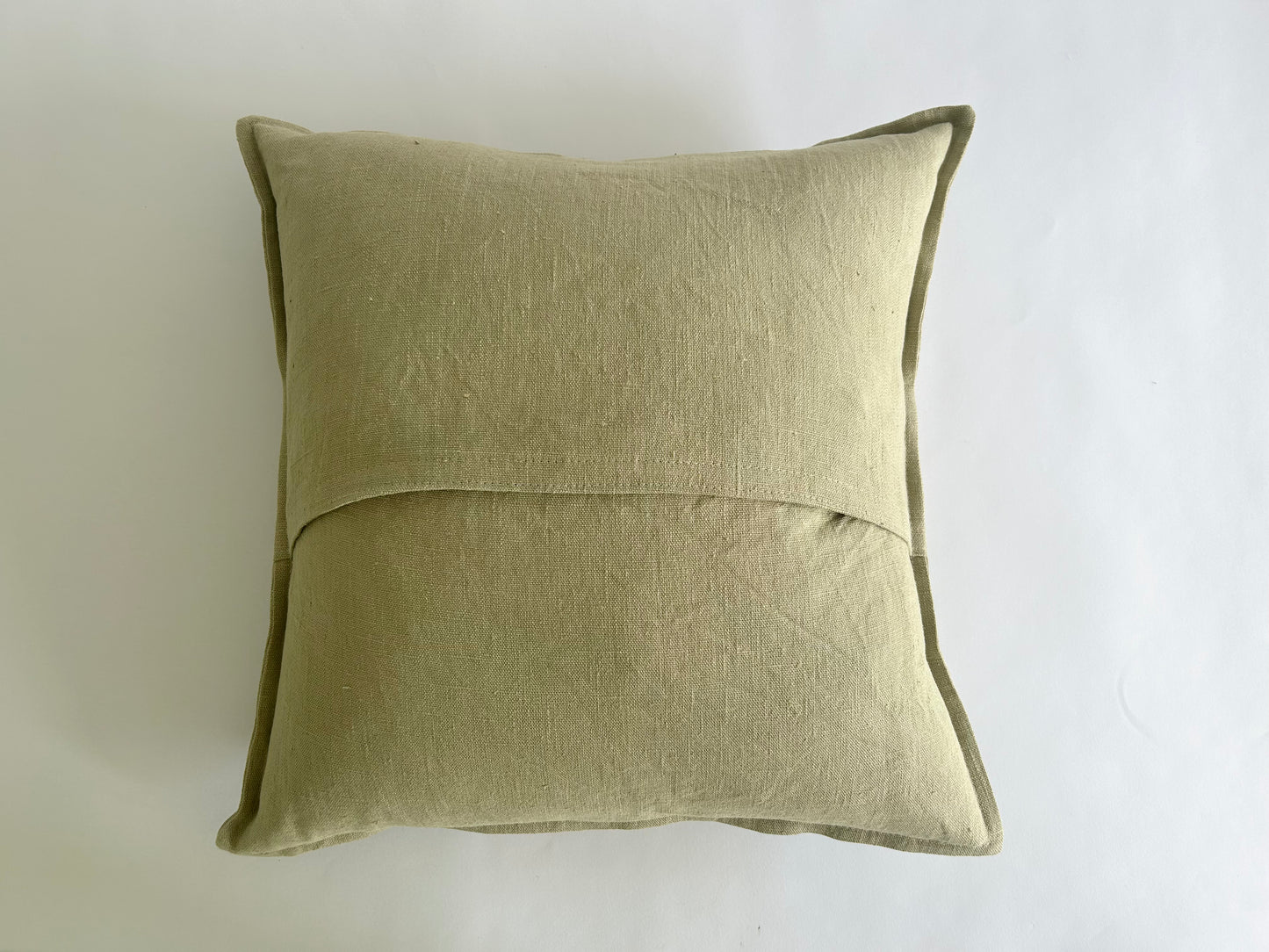 pure linen cushion in sage