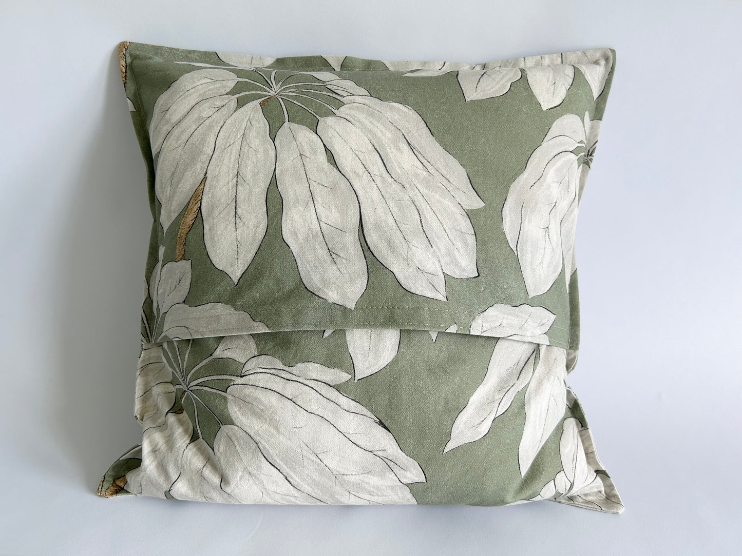 recycled cotton cushion in large flower sage