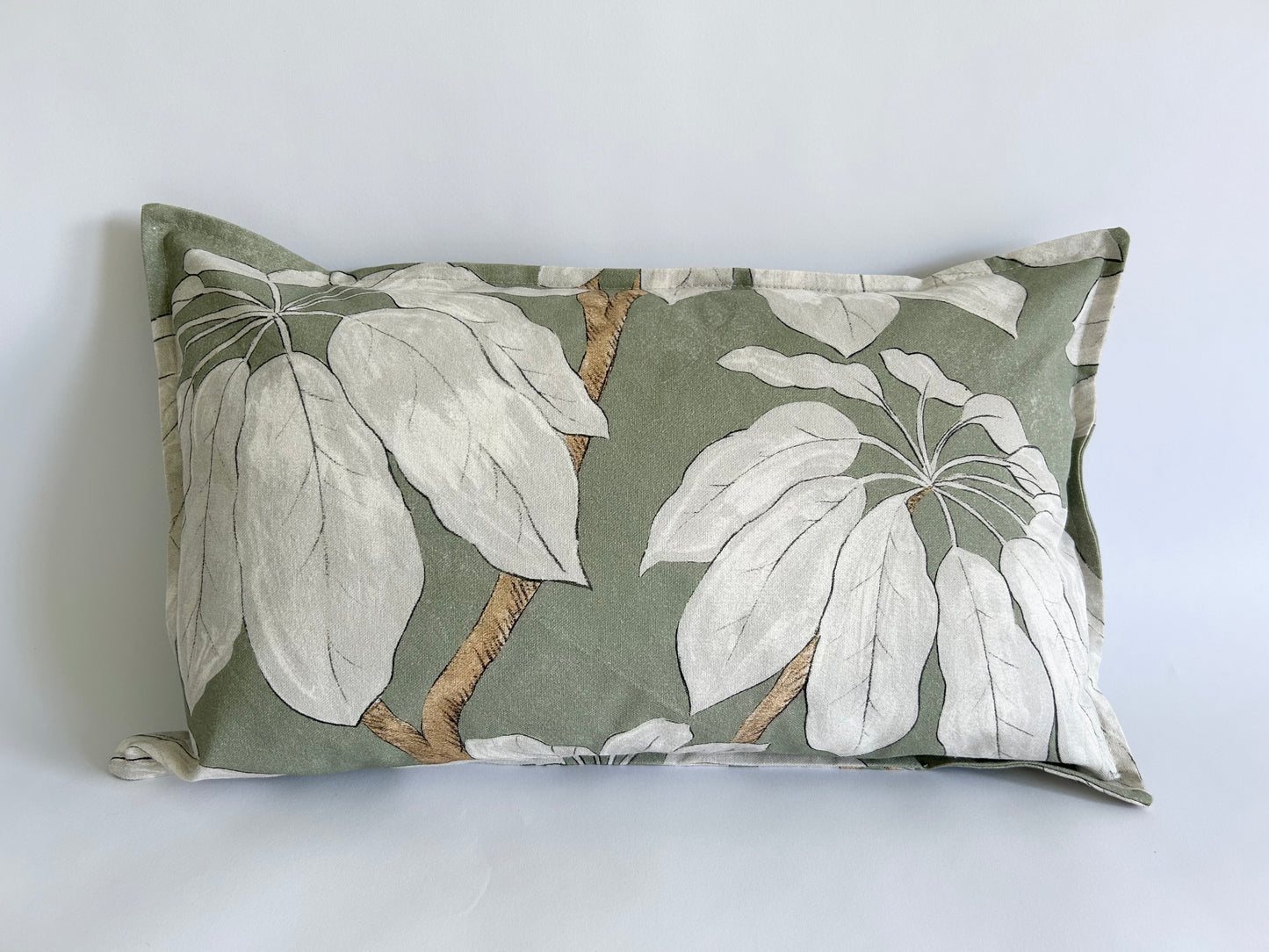 recycled cotton cushion in large flower sage