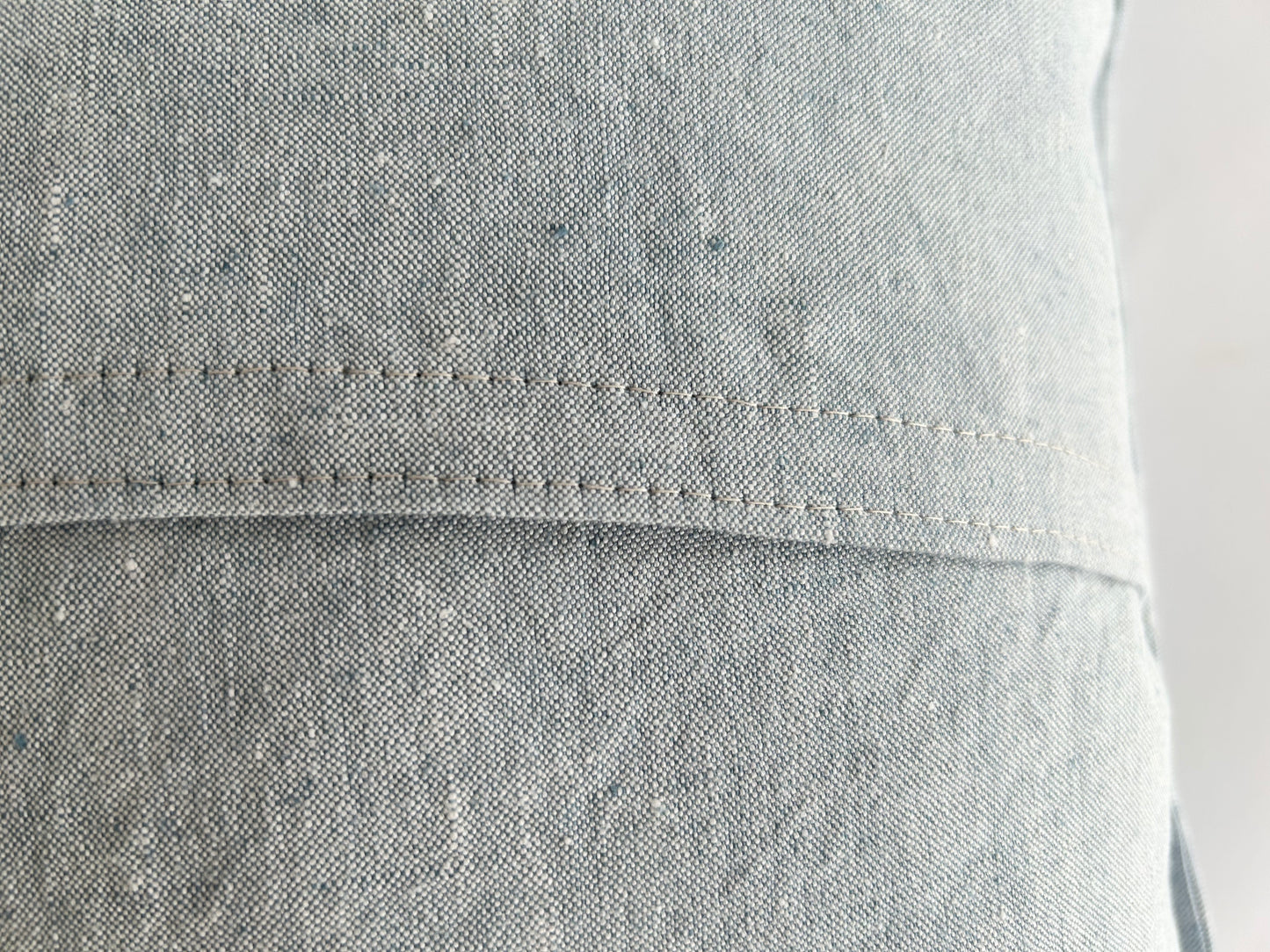 pure hemp cushion in pale denim