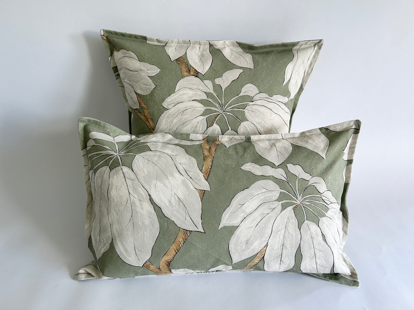 recycled cotton cushion in large flower sage