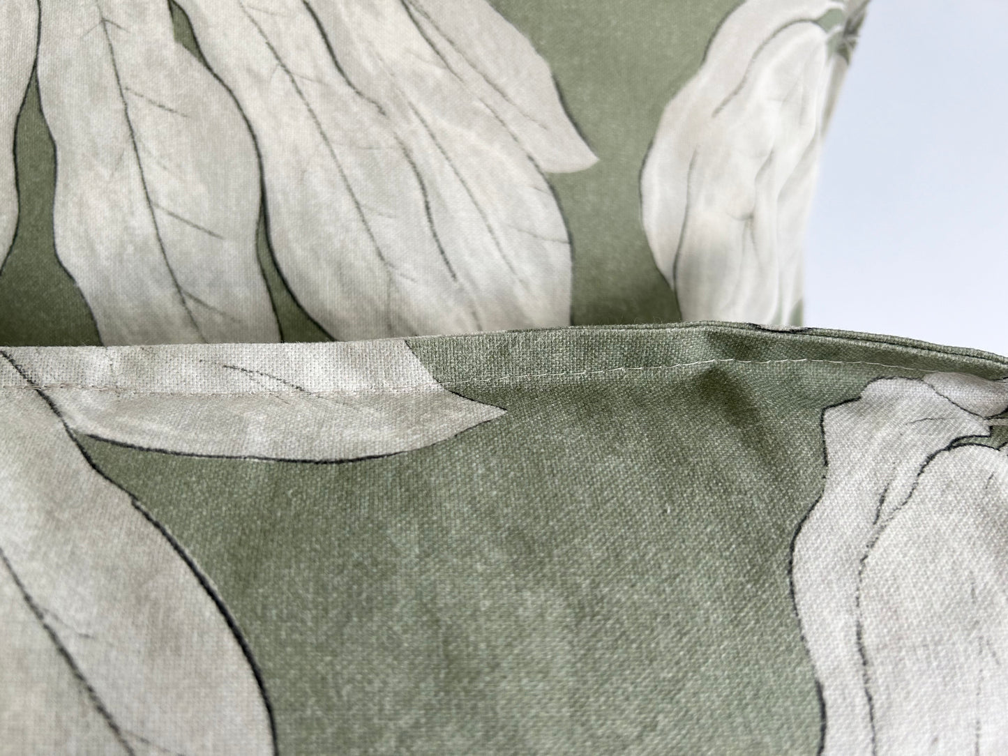 recycled cotton cushion in large flower sage