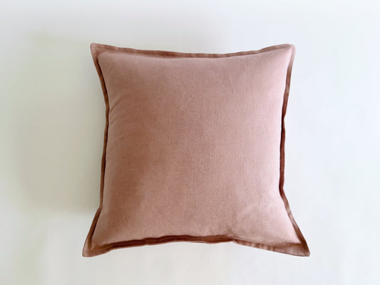 pure linen cushion in rose