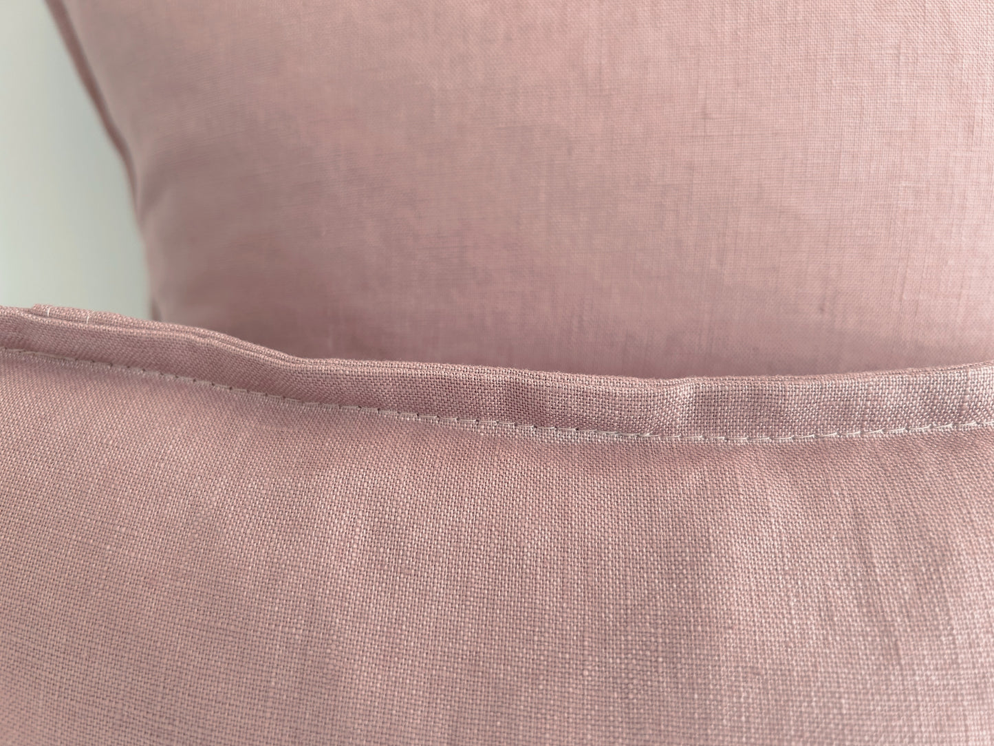 pure linen cushion in rose