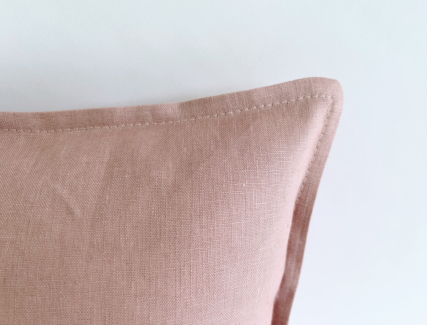 pure linen cushion in rose