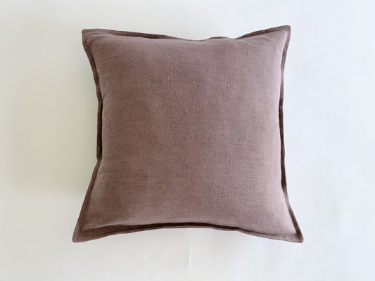 pure linen cushion in lilac