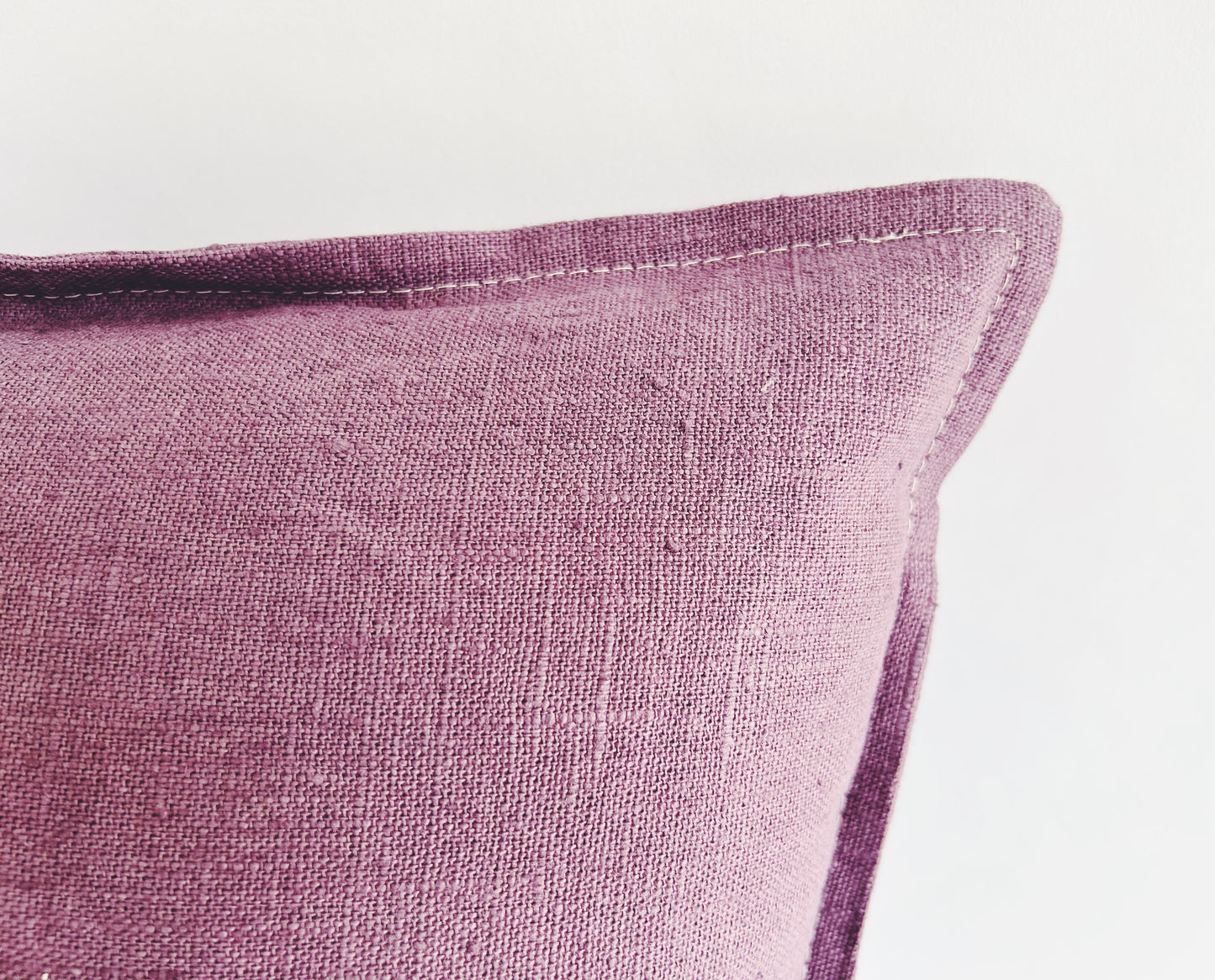 pure linen cushion in purple