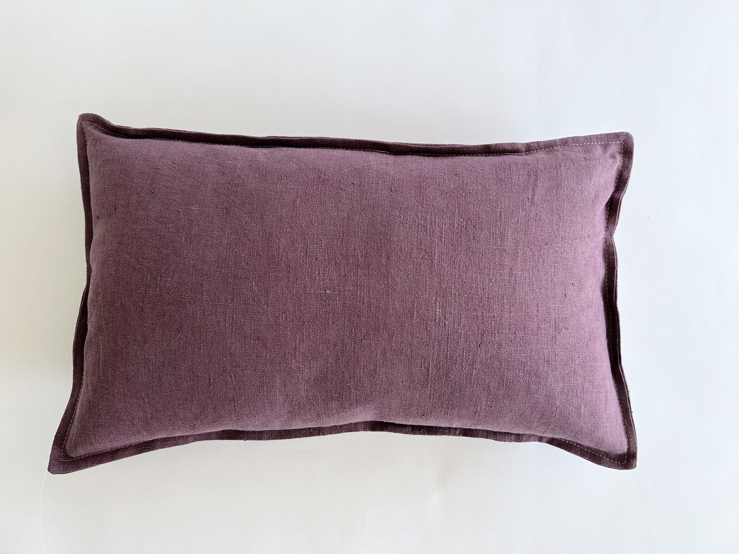 pure linen cushion in purple