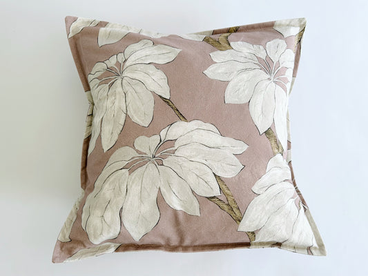 recycled cotton cushion in large flower rose