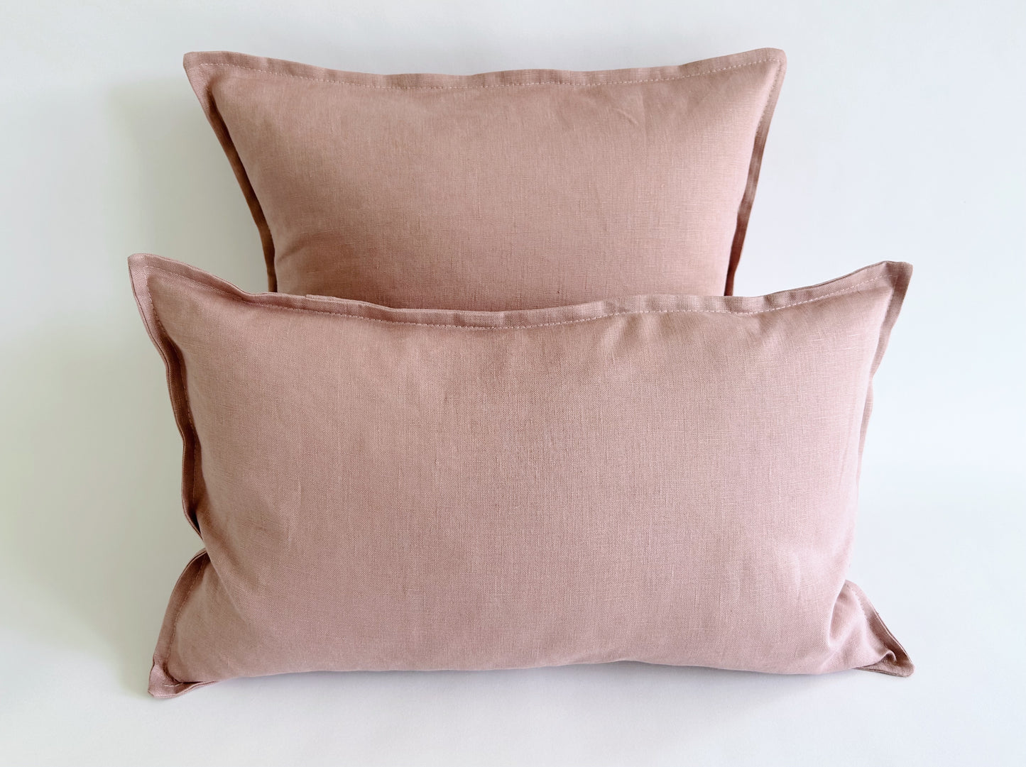 pure linen cushion in rose