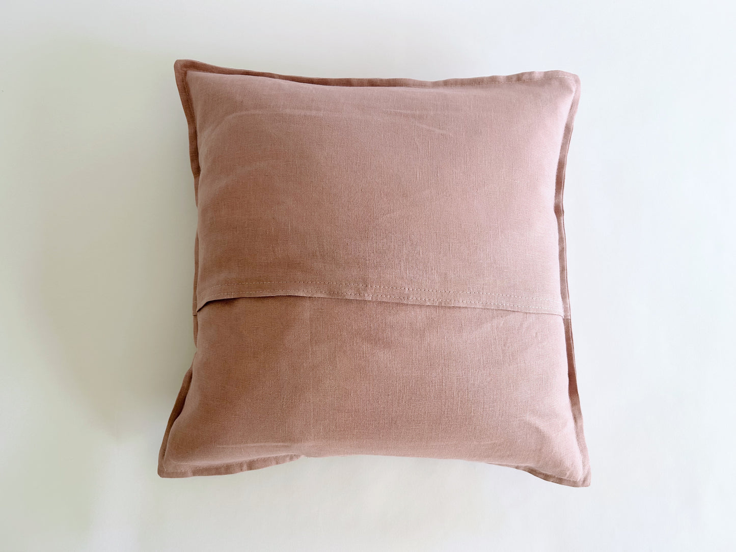 pure linen cushion in rose