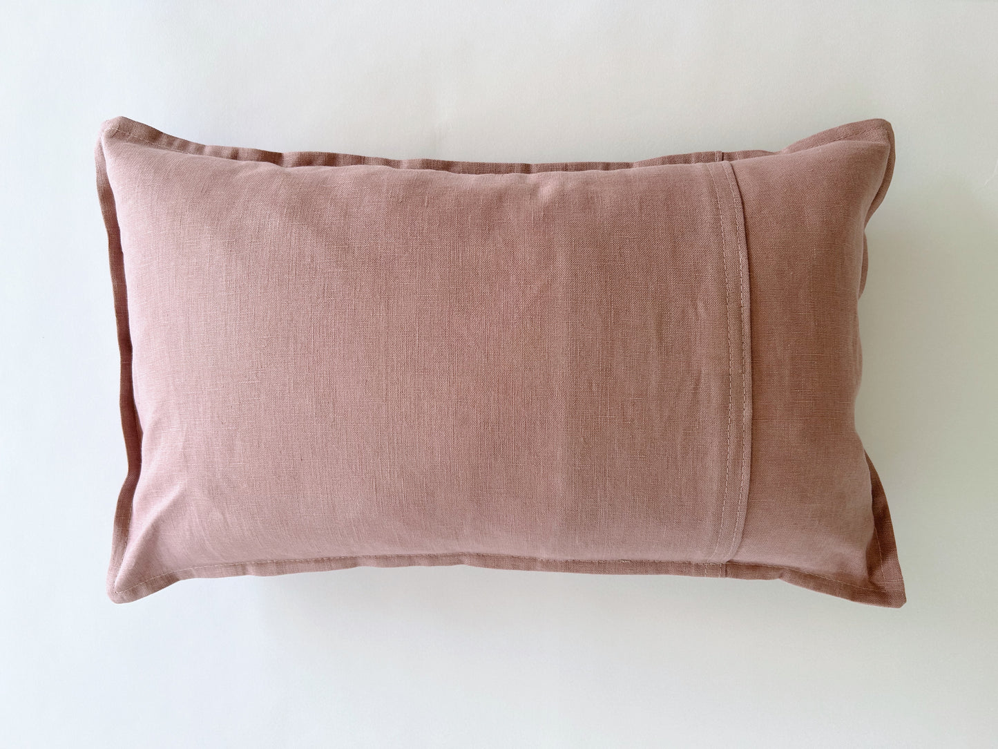 pure linen cushion in rose