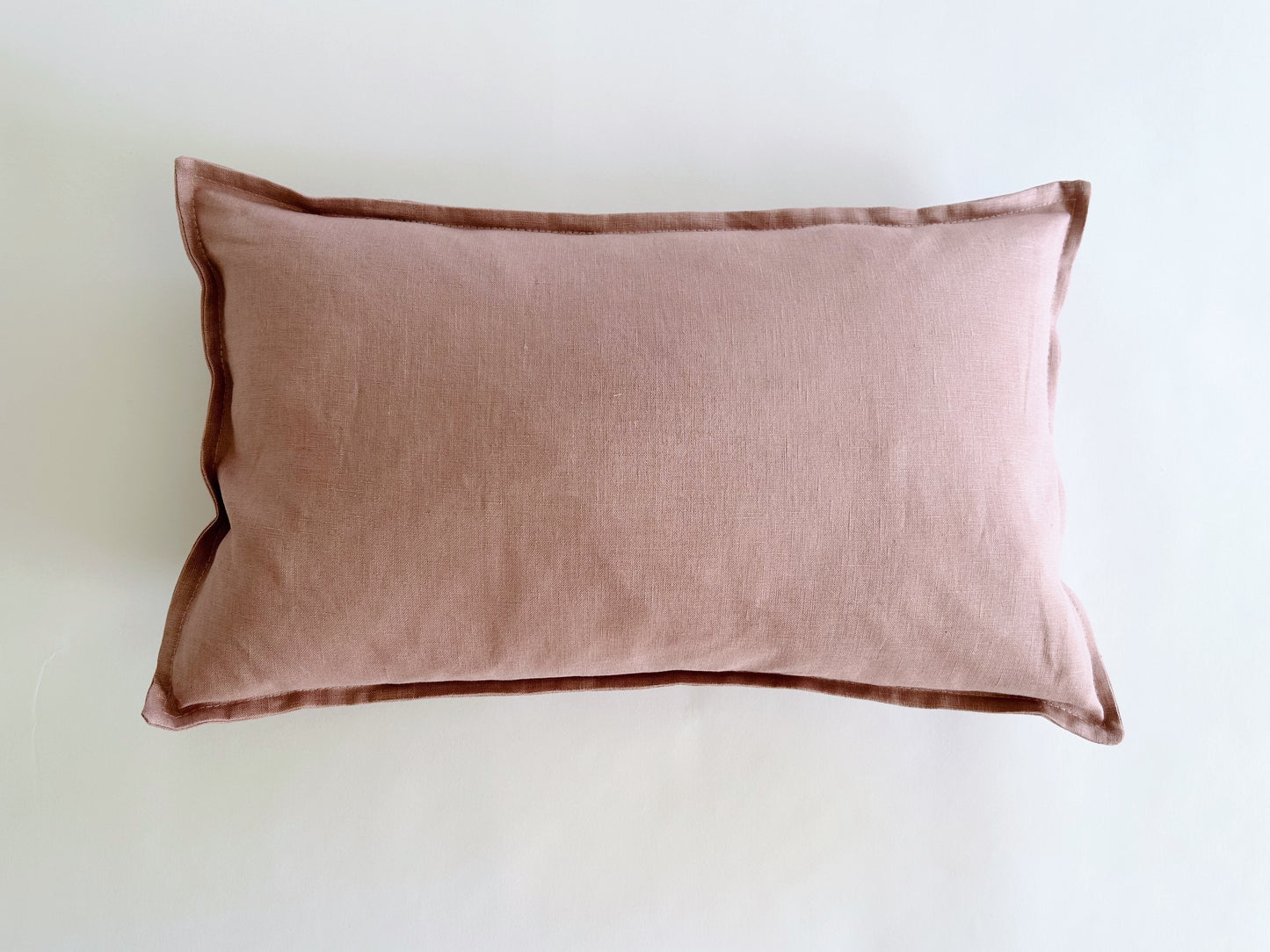 pure linen cushion in rose