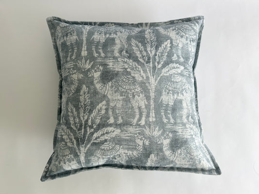 recycled cotton cushion in mineral