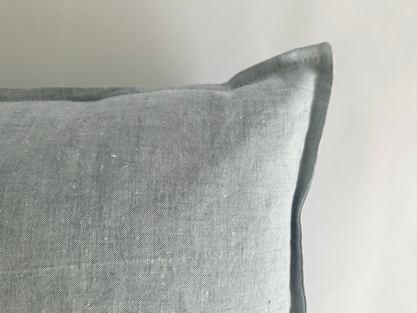 pure hemp cushion in pale denim
