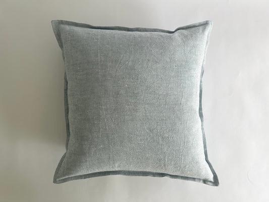 pure hemp cushion in pale denim